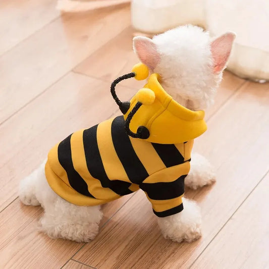1PCS Dog Clothes For Autumn And Winter Schnauzer Teddy Small Puppy Cat Pet Hoodie Bee Transformation Suit by PDG ibma