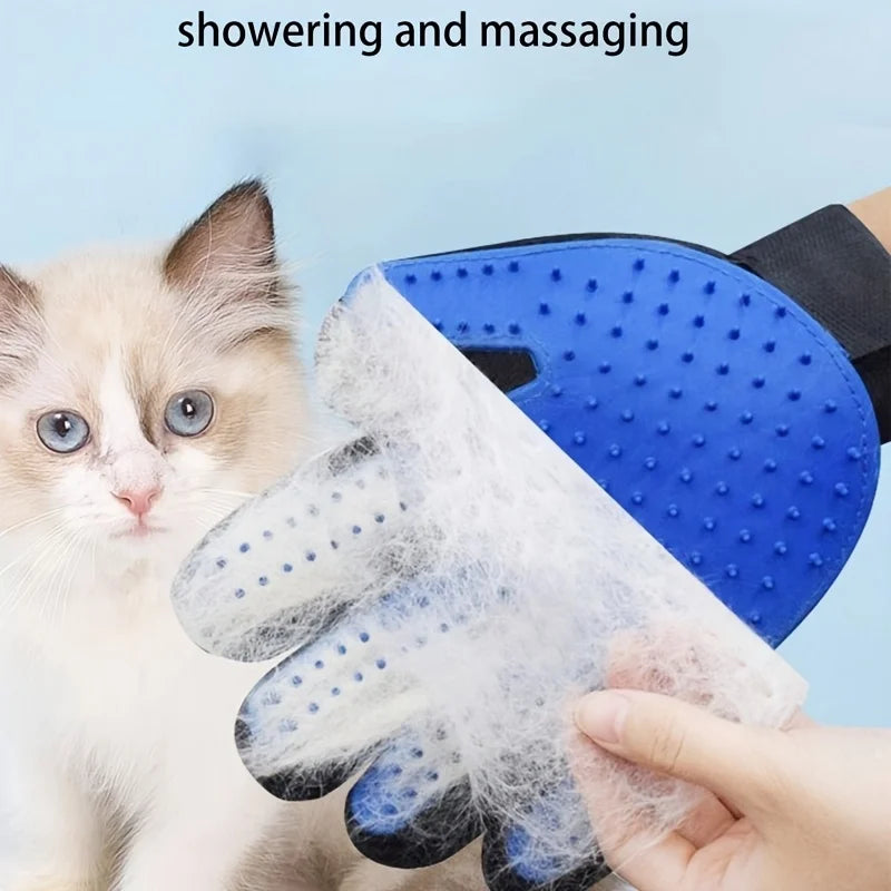 2PCS Pet Grooming Gloves, Hair Removal Gloves with Hair Removal and Massage for Dogs and Cats To Remove Floating Hair Tools,