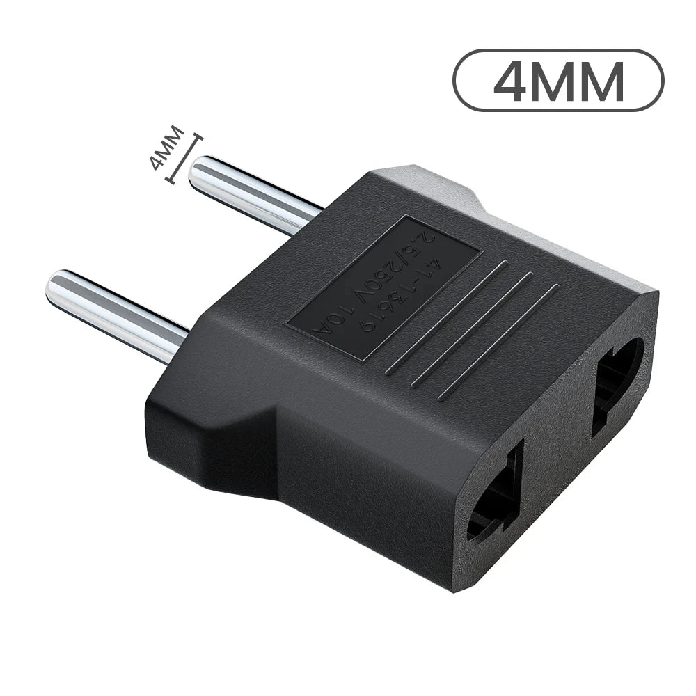 3/5/10pcs Mini US To EU Plug Converter America European Travel Charger Adapter AC Outlet 4.8mm/4.0mm US to EU Converter Socket