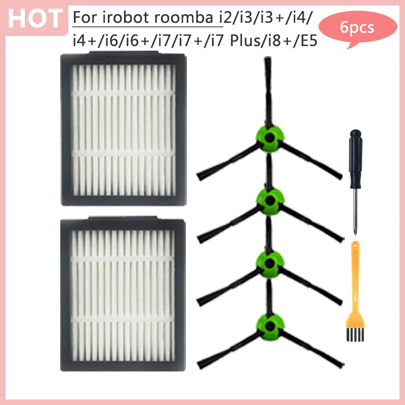 E5 E6 E7 Filter Dust Bag For irobot roomba i2 i3 i3+ i4 i4+ i6 i6+ i7 i7+ i7 Plus i8+ Replacement Main Side Brush Vacuum cleaner