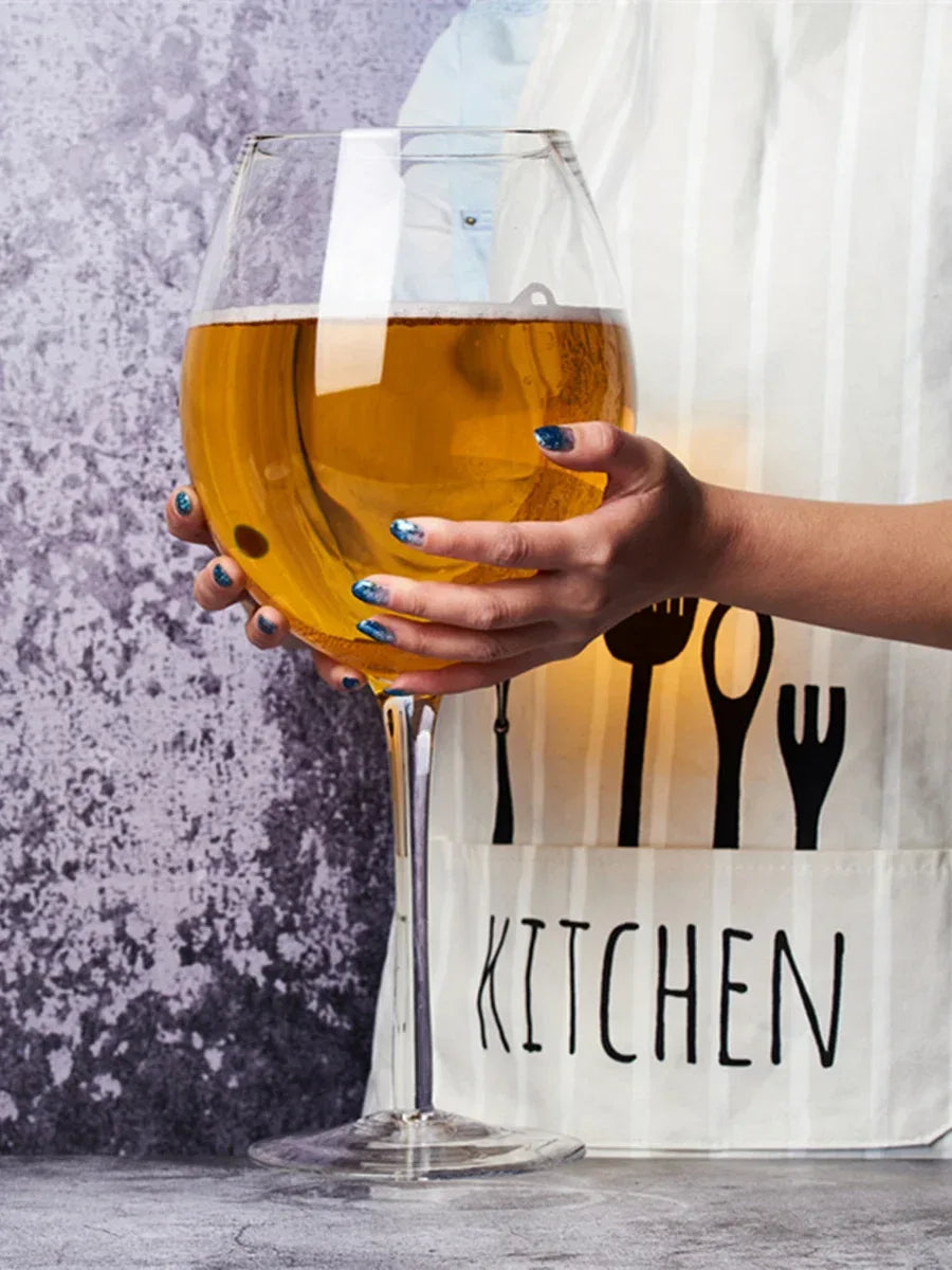 Extra Large 3000ML 106 Oz Giant Wine Glass And Beer Mug Combo for Whiskey Parties Birthdays Weddings - Liquor Glass