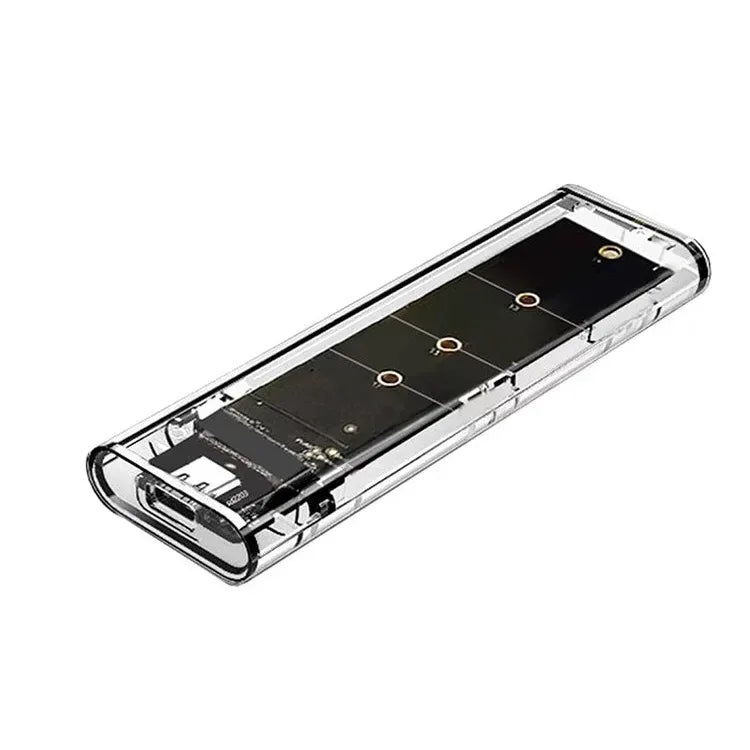 M.2 NVME PCIe NGFF SATA Dual Protocol SSD Case Clear USB Type C 10Gbps PCI-E M2 SSD Transparent External Enclosure Hard Disk Box