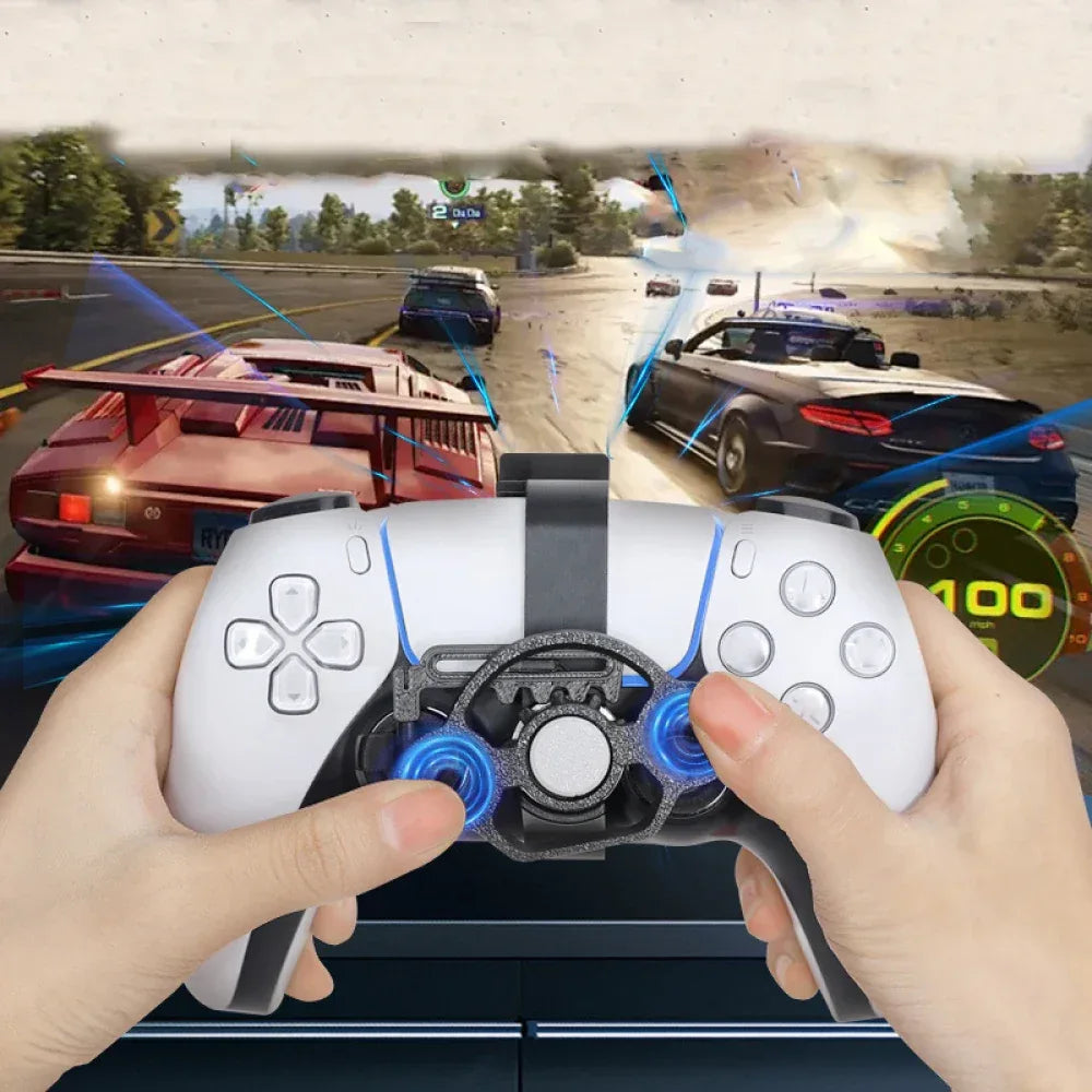 Racing Game Controller Steering Wheel Attachment Accessory For PS5 Mini Steering Wheel For PS5 Pro/Slim Game Controller