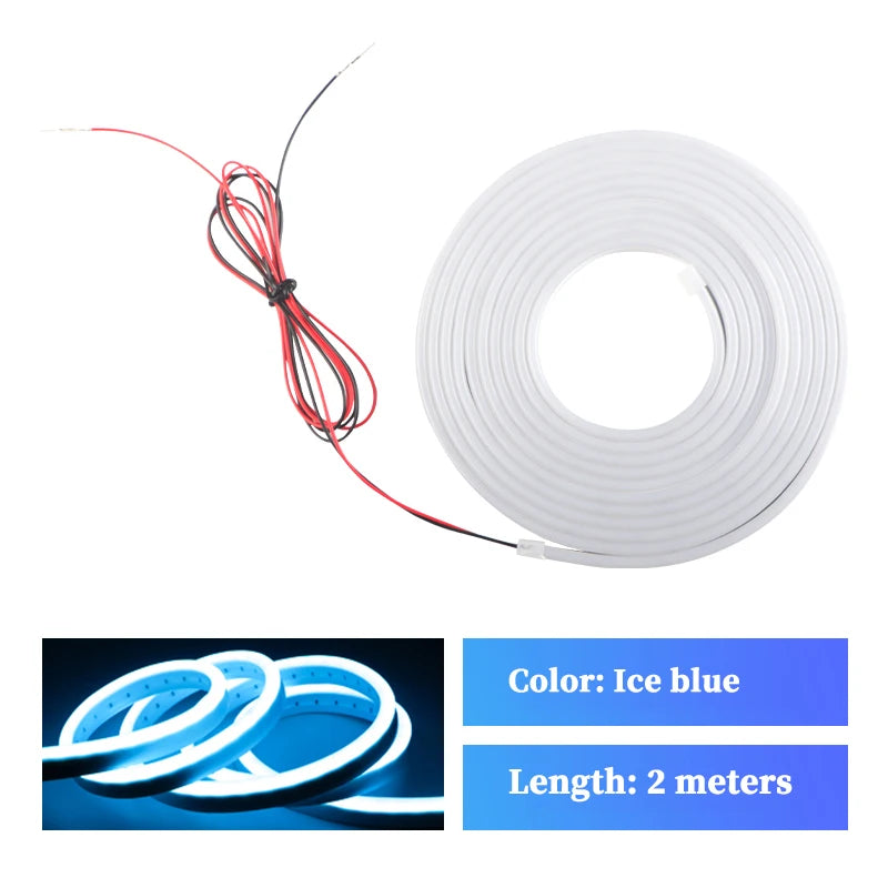 LED Trunk Lighting Lights Dynamic Flowing Flexible Light Strip On/Off Scanning Atmosphere Lamp Waterproof for Car Accessories
