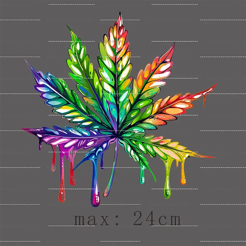 Color Fluid Painting Ironing Sticker Clothes DTF Fashion T-shirt Hoodie DIY Jacket Patch Hot Paste Paper