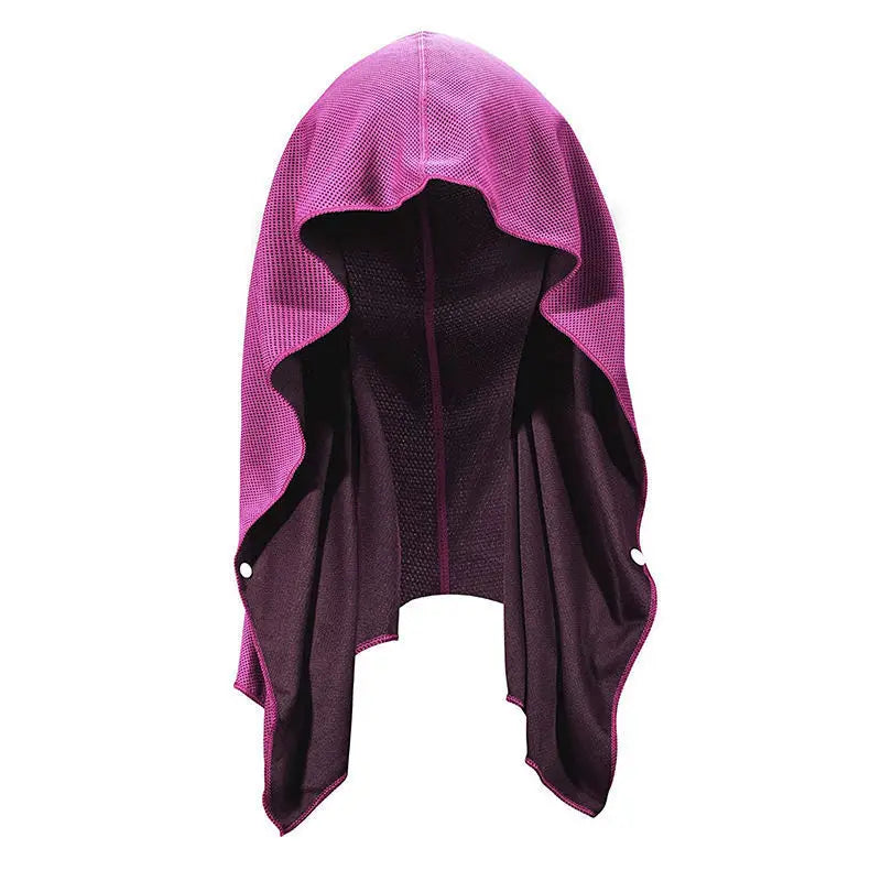 Cooling Hoodie Towel- Hood Towel, Evaporative Cool Technology, Cools Instantly When Wet, , Great for Sports, Fitness, Gym