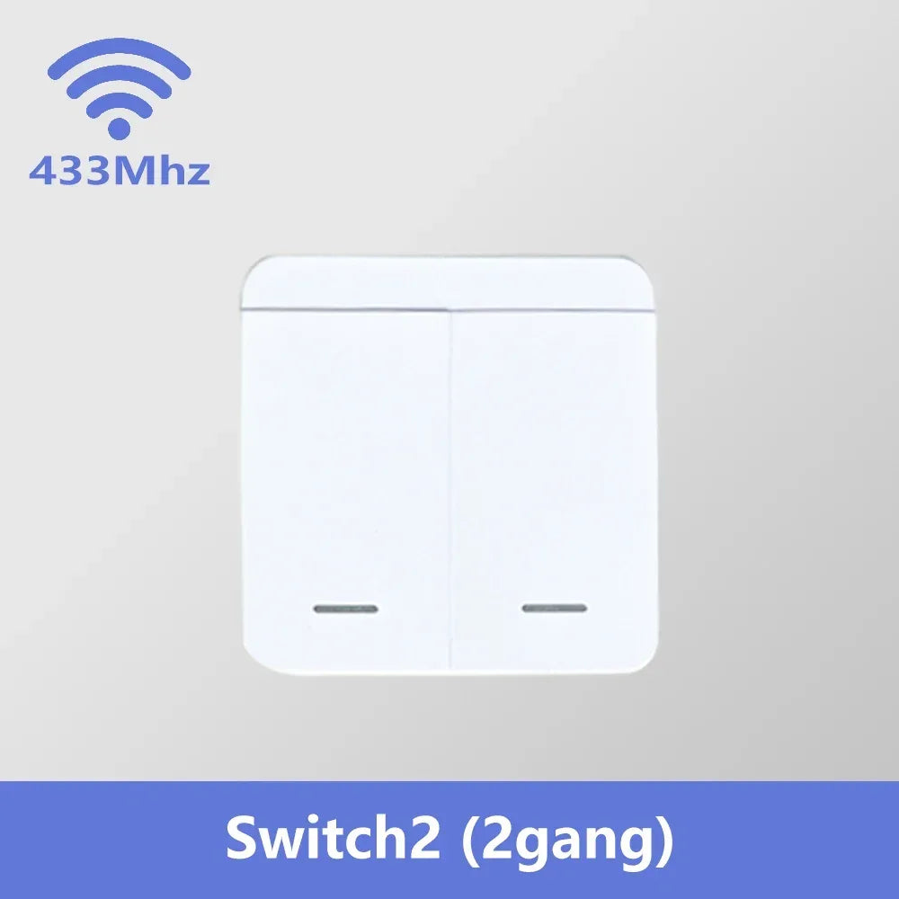 Tuya WIFI Switch 433MHz Smart Home Automation Relay Module 1/2/3 Gang Wireless Wall Switch Home Control Works with Alexa Google