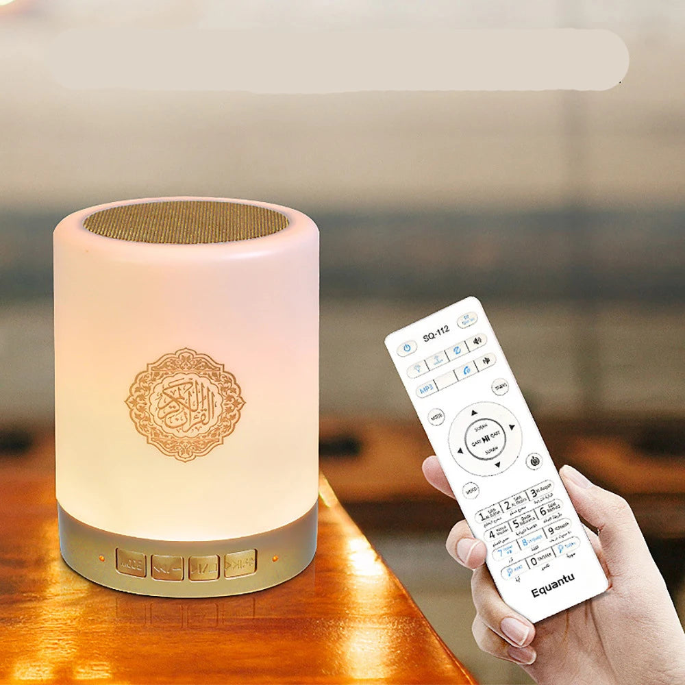 Muslim Arabic Koran Azan Clock Islam Night Light Wireless Bluetooth Speaker Quran Portable Bright Lamp Arab Islamic Holy Ramadan