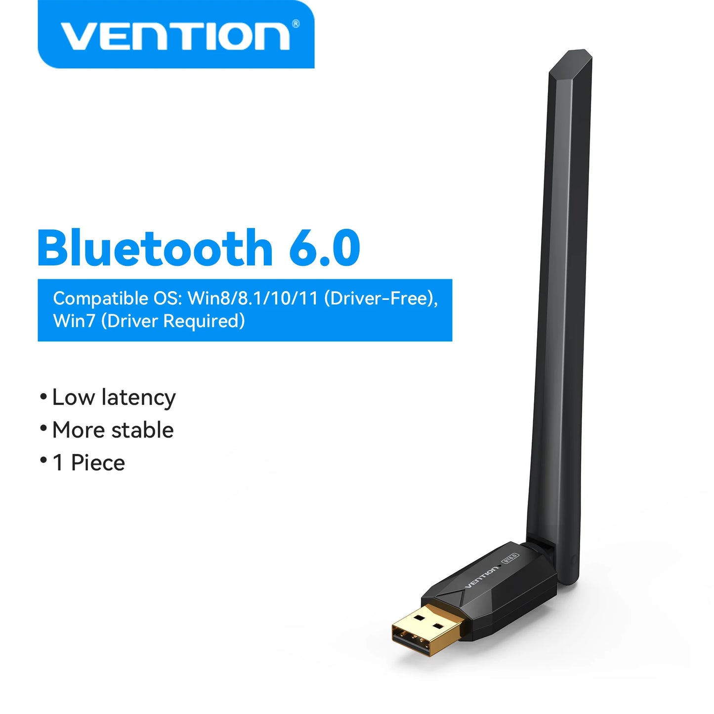 Vention USB Bluetooth Adapter 5.0 5.1 5.3 5.4 6.0 Dongle for PC Speaker Wireless Mouse Keyboard Music Audio Receiver Transmitter