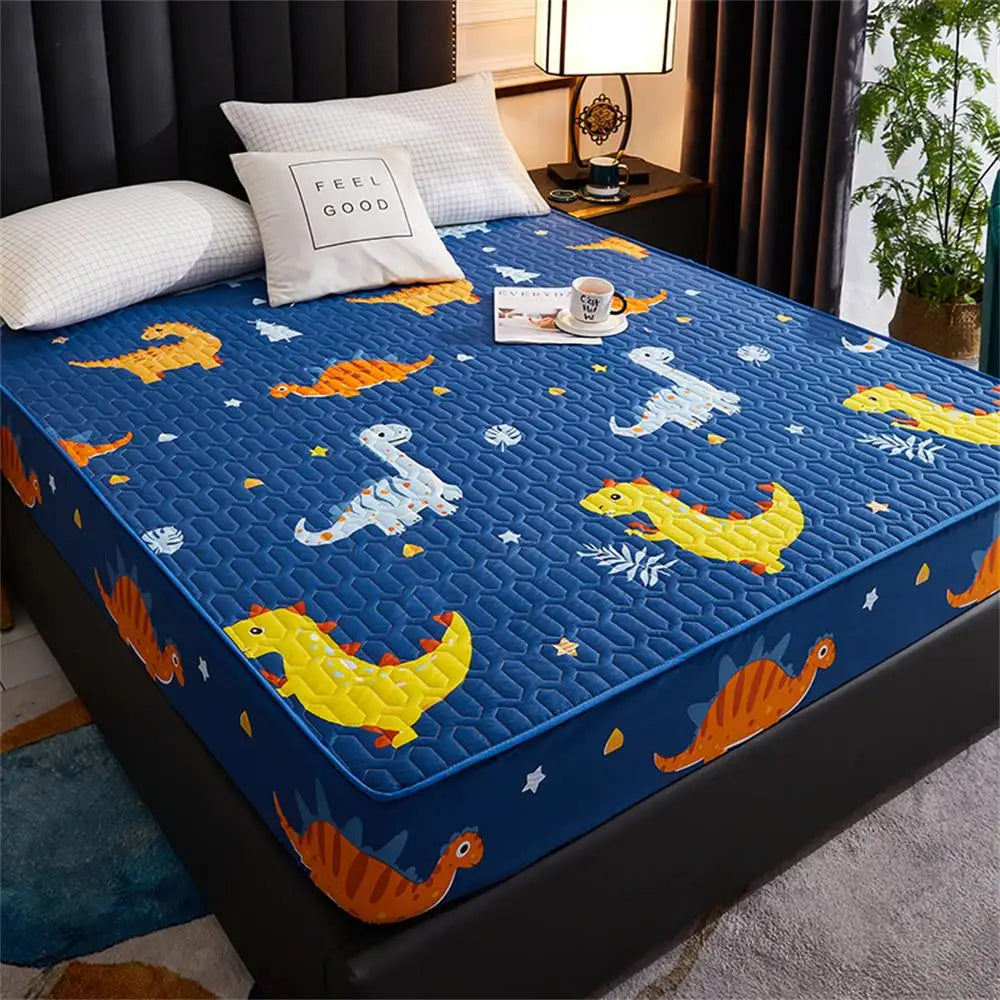Waterproof Thicken Mattress Pad Protector Skin-Friendly Durable Fitted Sheet Bed Cover Latex Mat Cover 120x200 150x200 180x200