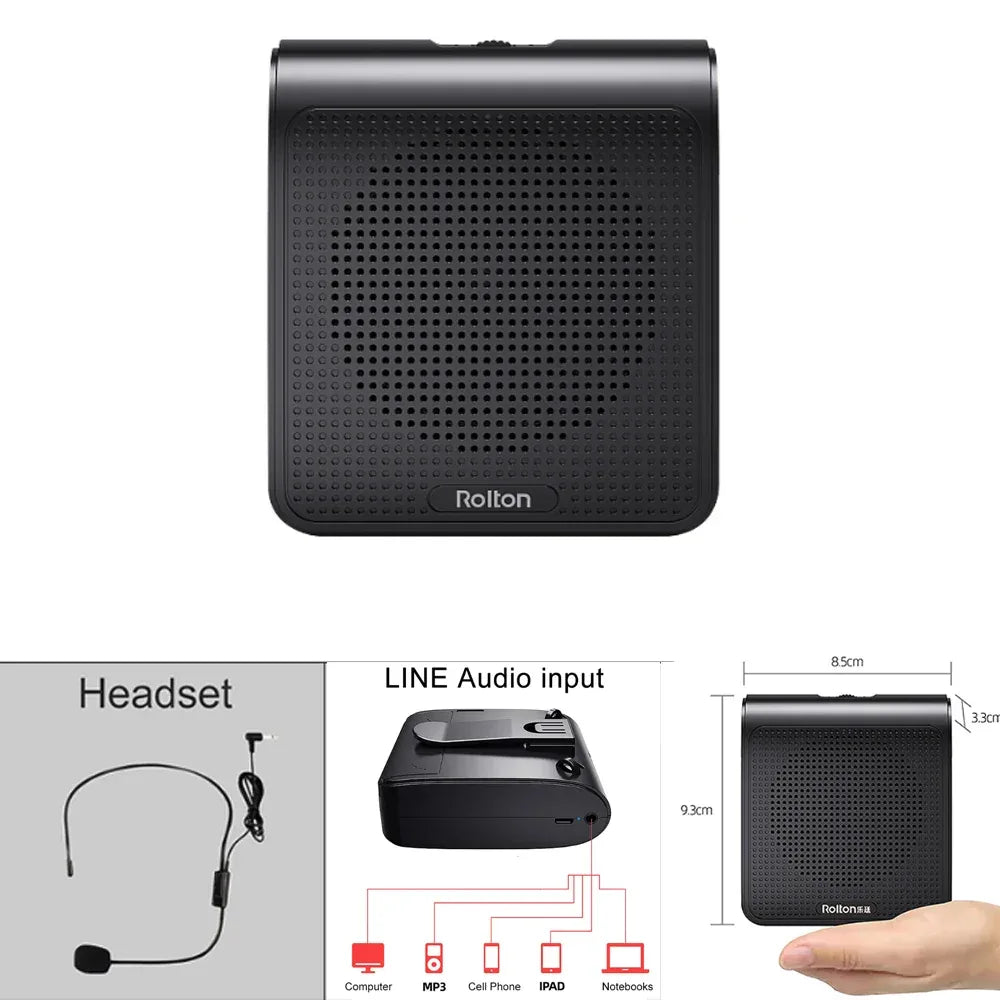 Megaphone Radios Original Sound Voice Amplifier Waist Band Clip Loudspeaker Support USB FM Radio TF MP3 Player For Teachers