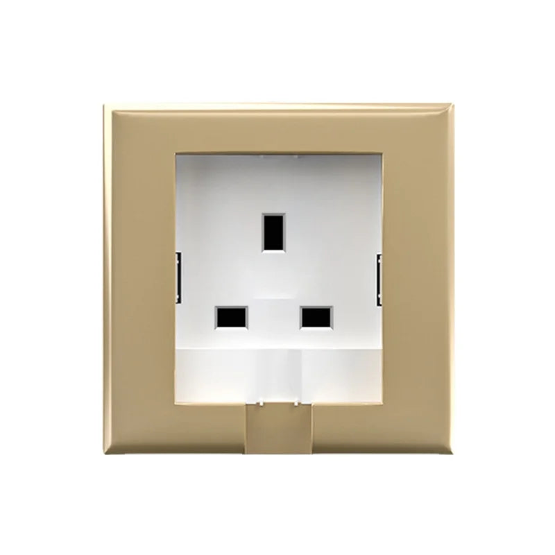 UK Plug 13A Recessed Bathroom Socket Panel with Hidden Waterproof Plug and Built-in Type 86 Kitchen Invisible 220V Socket