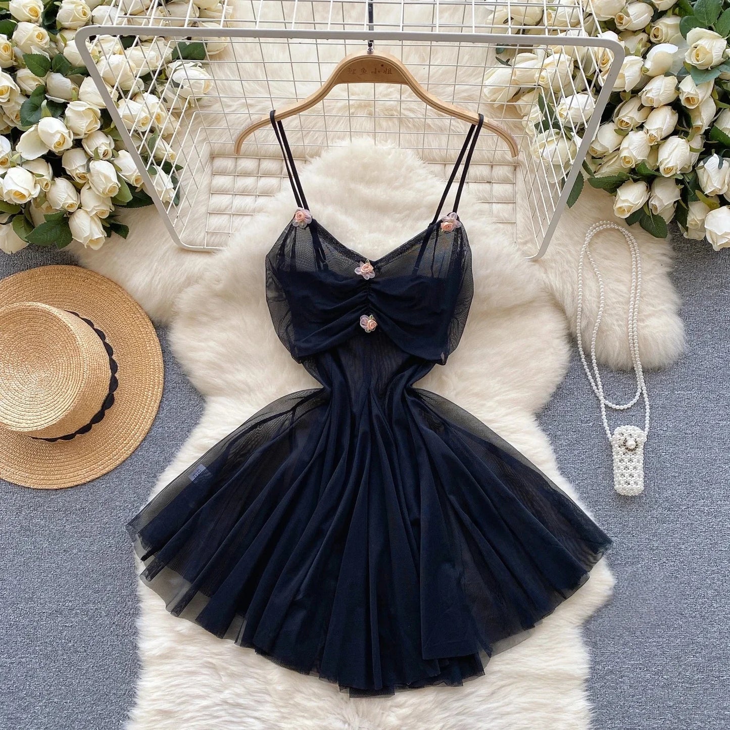 Woman Plus Size Sexy V-Neck Strap Dress Lace Trim Slim Short Dress Women Fashion Comfortable Dress Party Hotsweet