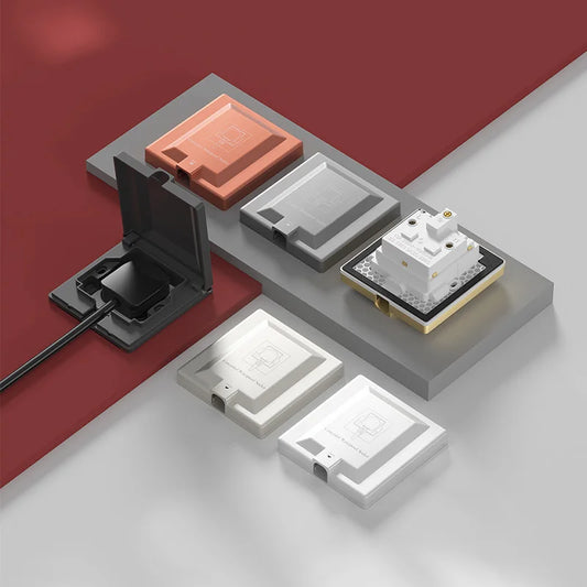 UK Plug 13A Recessed Bathroom Socket Panel with Hidden Waterproof Plug and Built-in Type 86 Kitchen Invisible 220V Socket