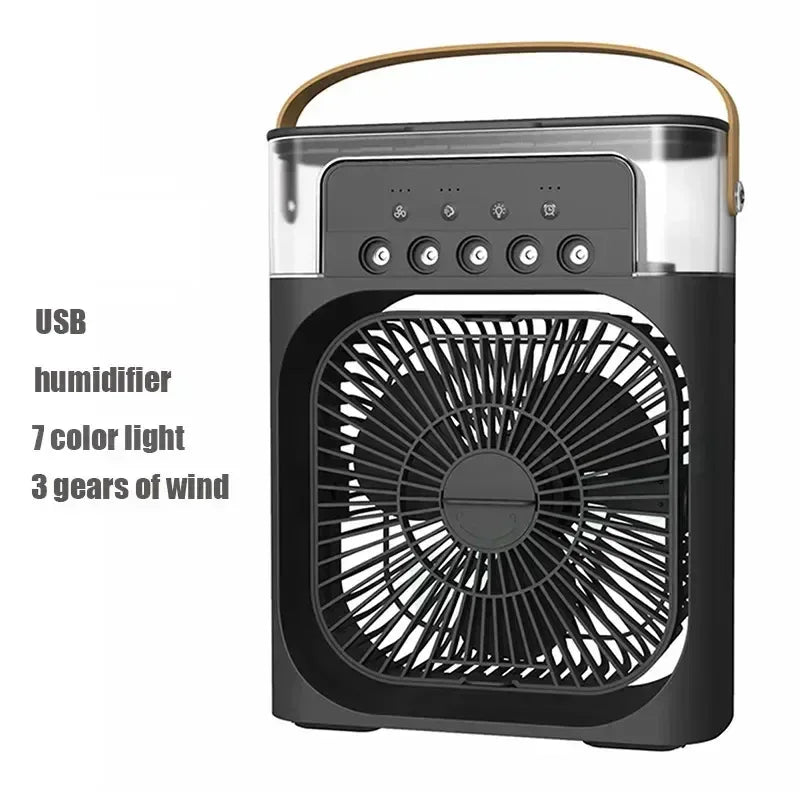 Portable Humidifier Fan AIr Conditioner Household Small Air Cooler Hydrocooling Portable Air Adjustment For Office 3 Speed Fan