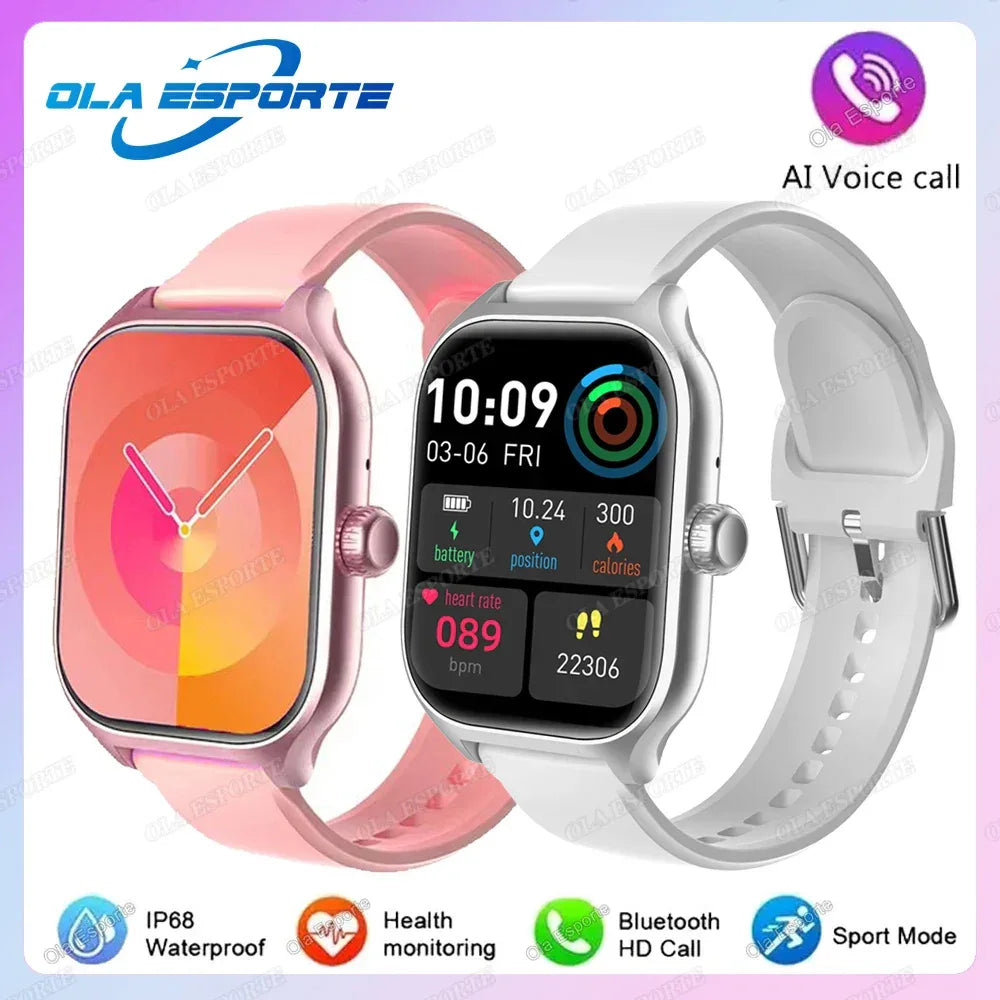 2.01'' Sports SmartWatch Fitness Clock Health Monitor Waterproof Smartwatch Wireless Call Watches For Men Women IOS Andriod 2025
