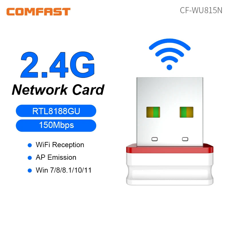 COMFAST WiFi 6 Wi-Fi Adapter Mini AX600 Network Card USB WIFI Dongle 2.4GHz Cle Wi-Fi Lan Adapter Driver Free 600M WIFI Receiver