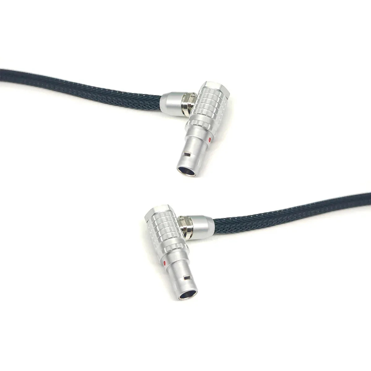 ARRI ALEXA RED Flexible Braid Power Cable for Teradek Bolt 4K XT LT, SmallHD monitor, 0B 2 Pin Straight Male to 2Pin Right Angle