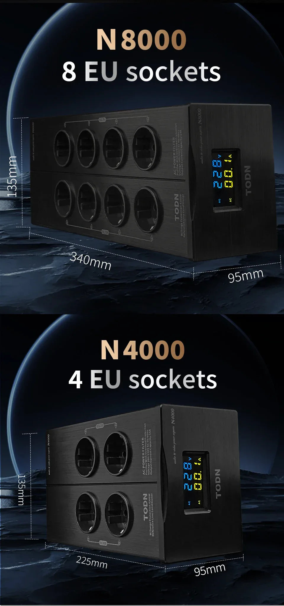 HIFI power filter HiFi lightning protection anti-interferencePA audio power purifier EU dedicated power strip