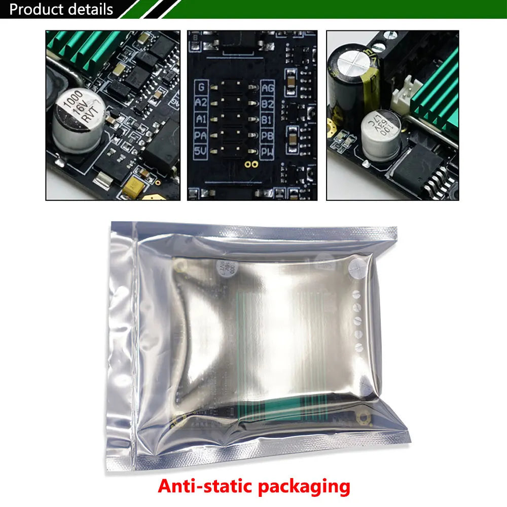 DC 12V~48V 100A High Power H-bridge DC Motor Controller Drive Module High Frequency H-bridge Dual Channel Motor Module Driver