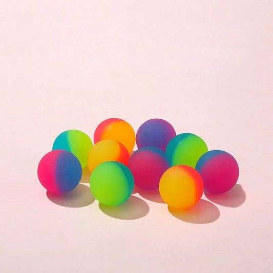 10Pcs 25mm Outdoor Bounce Ball Game Toys for Kids Birthday Party Favors Giveaway Pinata Filler Halloween Carnival Party Gift