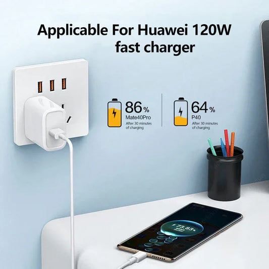 120W 10A Super Fast Charging Cable USB A To Type C Phone Charger Data Cord Quick Charge USB Type C Data Transfer Data Wire Cable