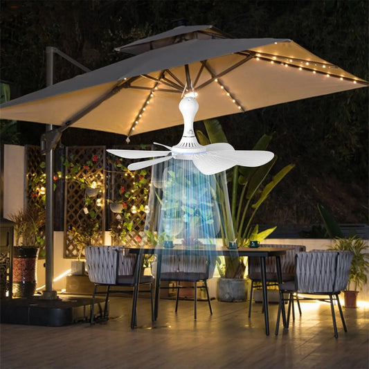 XIAOTREE Silent 6 Leaves USB Ceiling Fan, Optional Remote Control Timing, 4 Speed Hanging Fan for Camping Dormitory Tent by PDG ibma