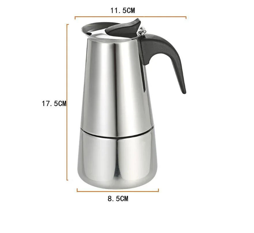 Electric Coffee Pot 1PC Coffee Maker Quick Convenient Electric Oven Coffee Maker Home Office Stainless Steel