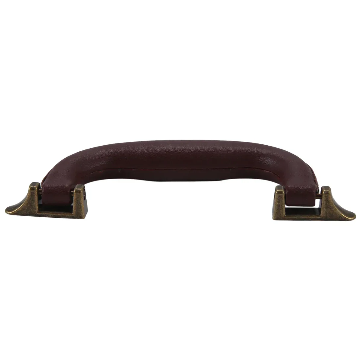 A04RR Brown Leather Guitar Musical Instrument Box Luggage Toolbox Trolley Case Handle