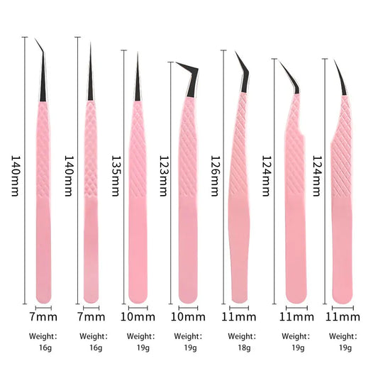 1pcs Fiber Tip Eyelash Extension Tweezers Stainless Steel Eyebrow Clip Lash Lifting High Precise Eyelashes Tweezer Makeup Tool by PDG ibma