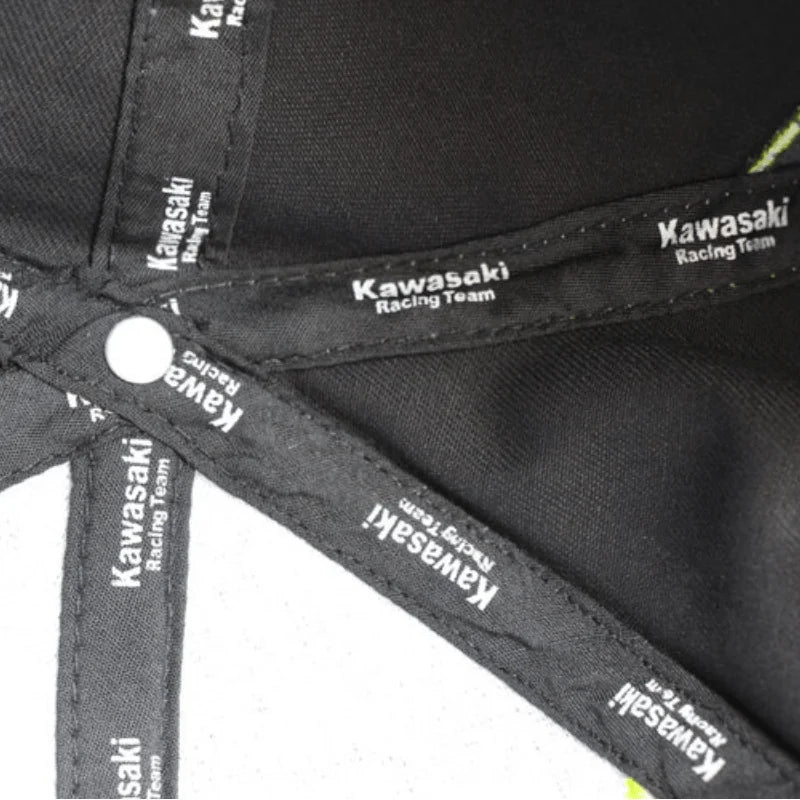 Kawasaki Racing Hat Kawasaki Motorcycle Baseball cap Summer Adjustable Sunscreen Men's Women's Outdoor Sports Hip hop Headwear