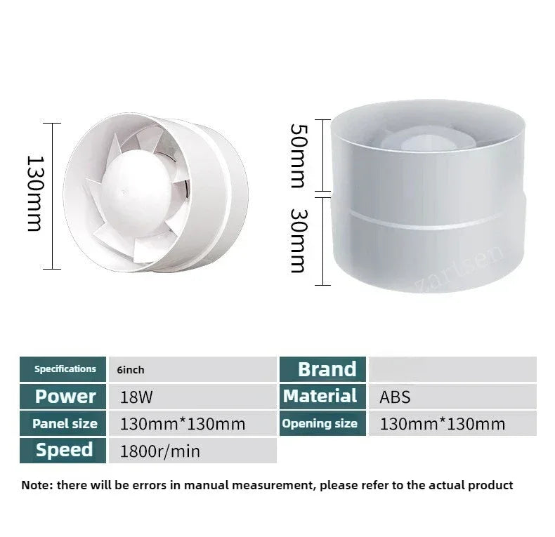 4 inch 220V Silent Ventilation Air Vents Ventilator Extractor Exhausted Extractor Fan Ventilator Bathroom Kitchen Washroom