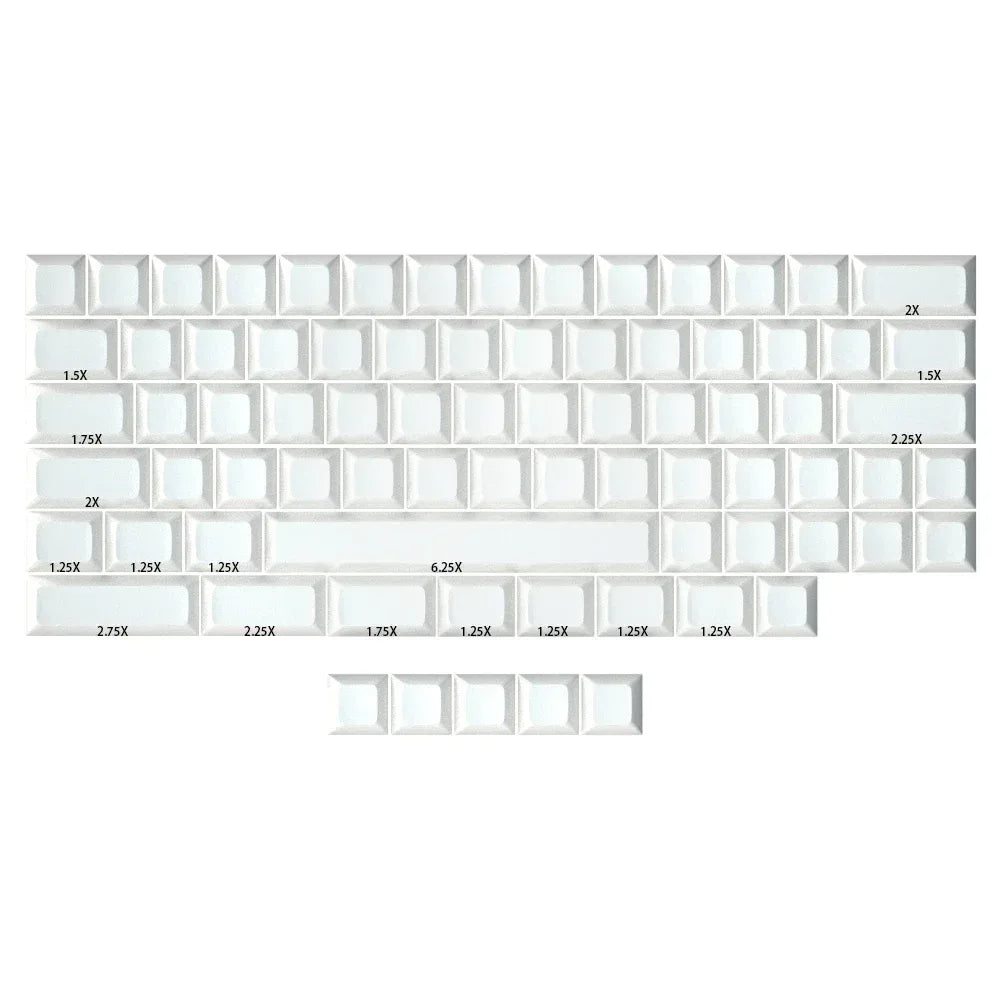 NPKC PBT Keycaps Custom Keycap Set Blank Key caps ANSI Retro Key cap DSA Keycaps for MX Switch Mechanical Keyboard GH60 XD/GK64