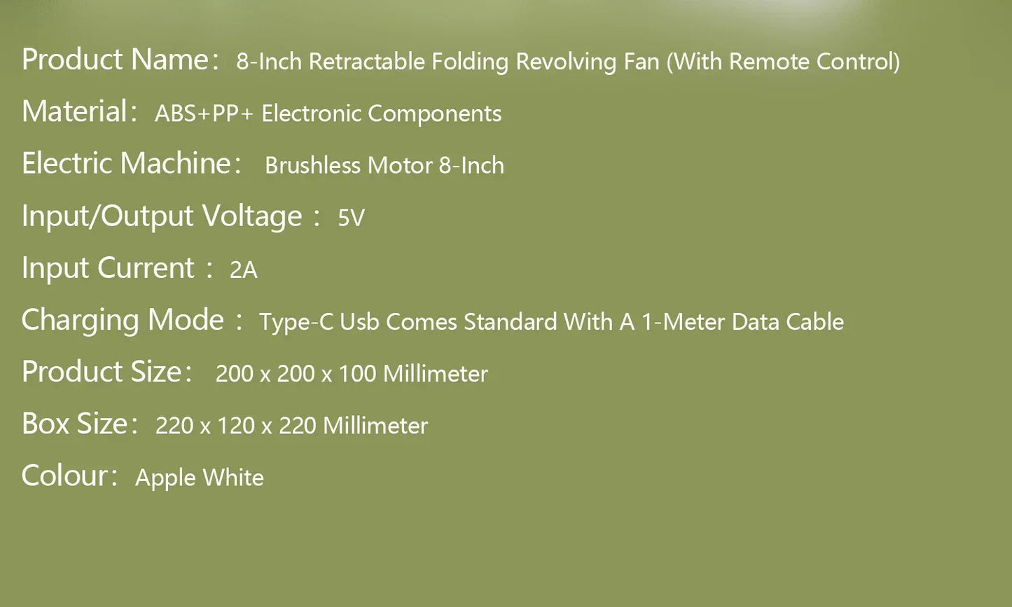 Portable Oscillating Standing Fan with Remote Controller Foldable Desk Fan Rechargeable Battery Powered Pedestal Fan for Camping