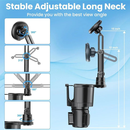 Car phone holder, multifunctional car cup holder suction, mobile phone navigation holder, magnetic wireless charger