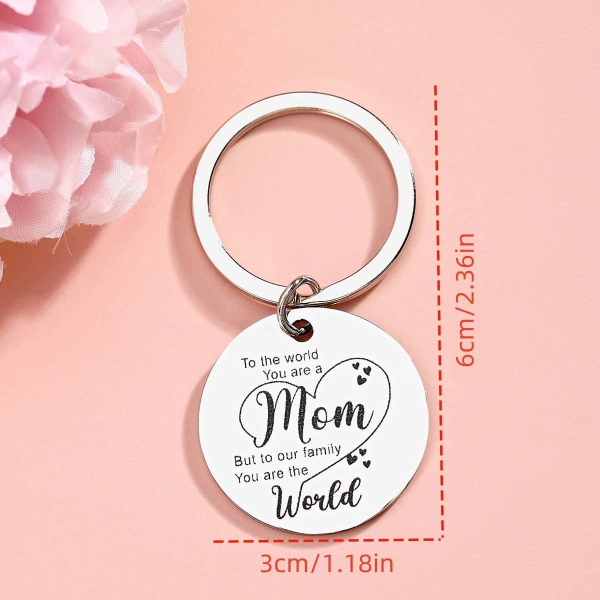 1Pc Valentine's Day Gift for Mom Mother's Day Gift Mom Keychain for Mom's Birthday Gift Unique Mom's Birthday Gift