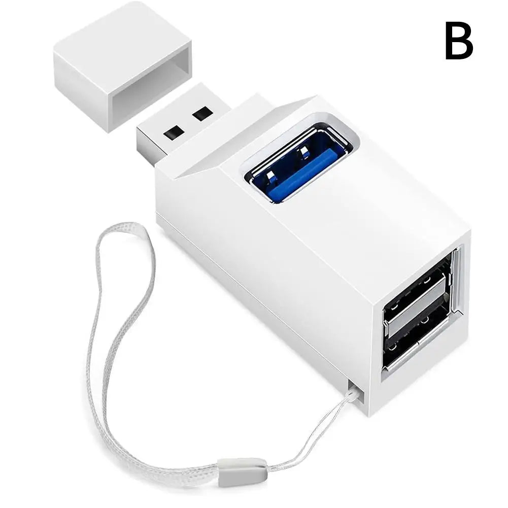 3 Ports USB One In Three Port Extender USB 3.0 Inline High Speed Transfer Data Splitter HUB Laptop Expansion