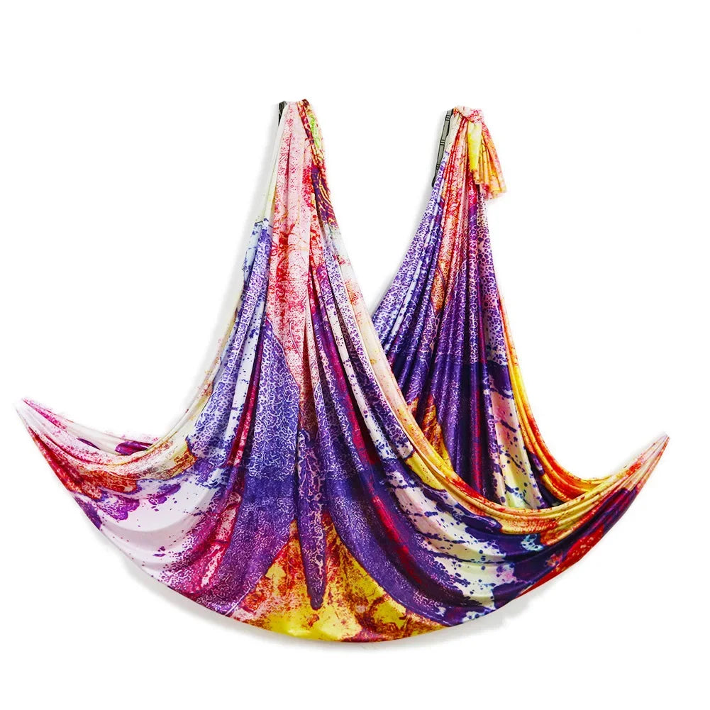 2024 New Aerial Yoga hammock Fabric Flying Pilates Yoga Swing Silk Aerial Anti-Gravity Traction Device Fitness Yoga Home Gym