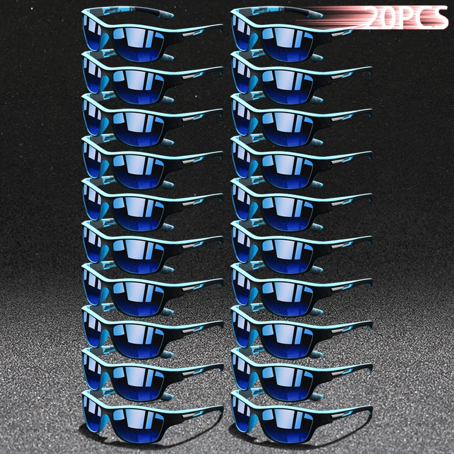 20 PCS Fashion Vintage Fishing Cycling Sports Sunglasses Men Women Running Mountaineering Sport Man Sun Glasses UV400 Eyewear