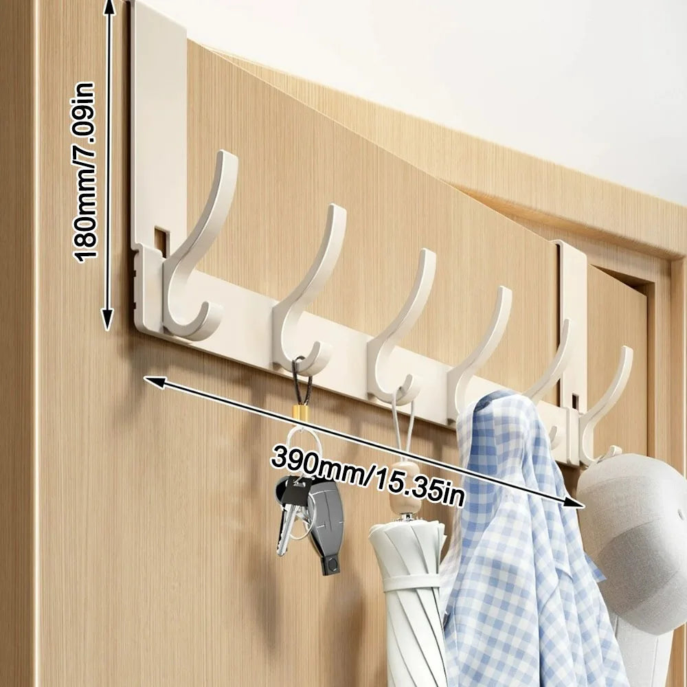 Door Behind Hook Storage Wall Hanging Clothes Hanger Coat Hook Punch-free Hanger Bedroom Kitchen Organizer Quick Installation