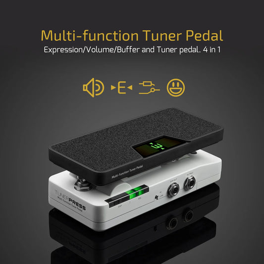 HOTONE Multi-function Tuner Press 4 in 1 Switchable Volume & Expression Padel with Buffer switch and Visible Tuner