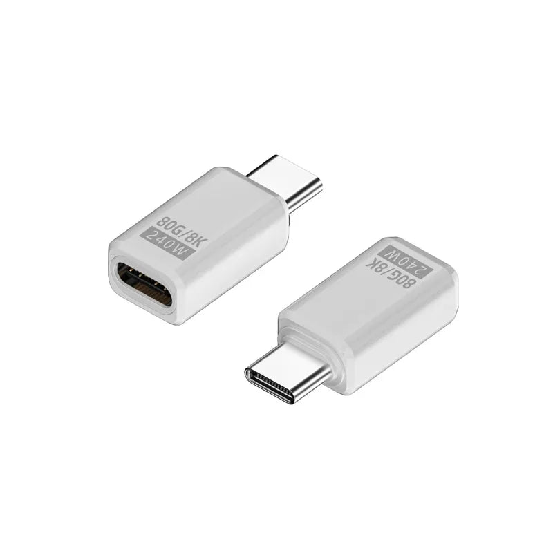 PD240W 80Gbps USB C Adapter Type C Female to Male Adapter Extender 8K@60Hz Fast Charging Converter for iPhone Xiaomi Macbook
