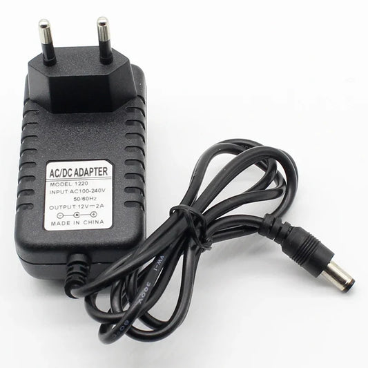 1PCS 12V2A AC 100V-240V Converter Adapter DC 12V 2A 2000mA Power Supply EU Plug 5.5mm x 2.1-2.5mm for LED CCTV by PDG ibma