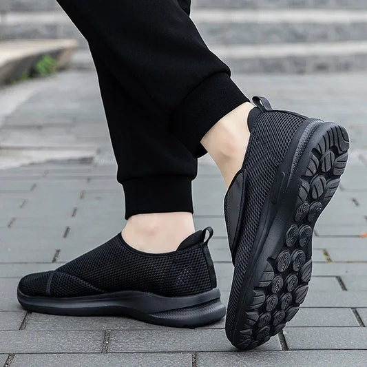 Man Women Orthopedics Wide Feet Swollen Walk Casual Shoes Unisex Thumb Adjusting Soft Comfortable Diabetic Shoes Black 36-46