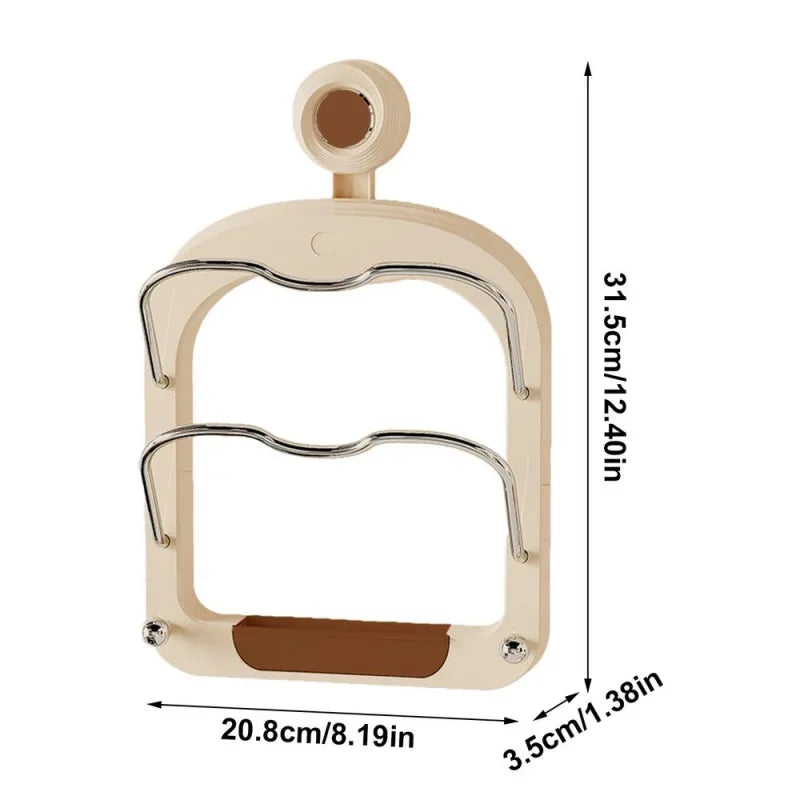 Kitchen Organizer Rack Wall Hanging Pot Cover Rack Multilayer Pot Lid Metal Multifunctional Rack Pot Lid Storage Rack