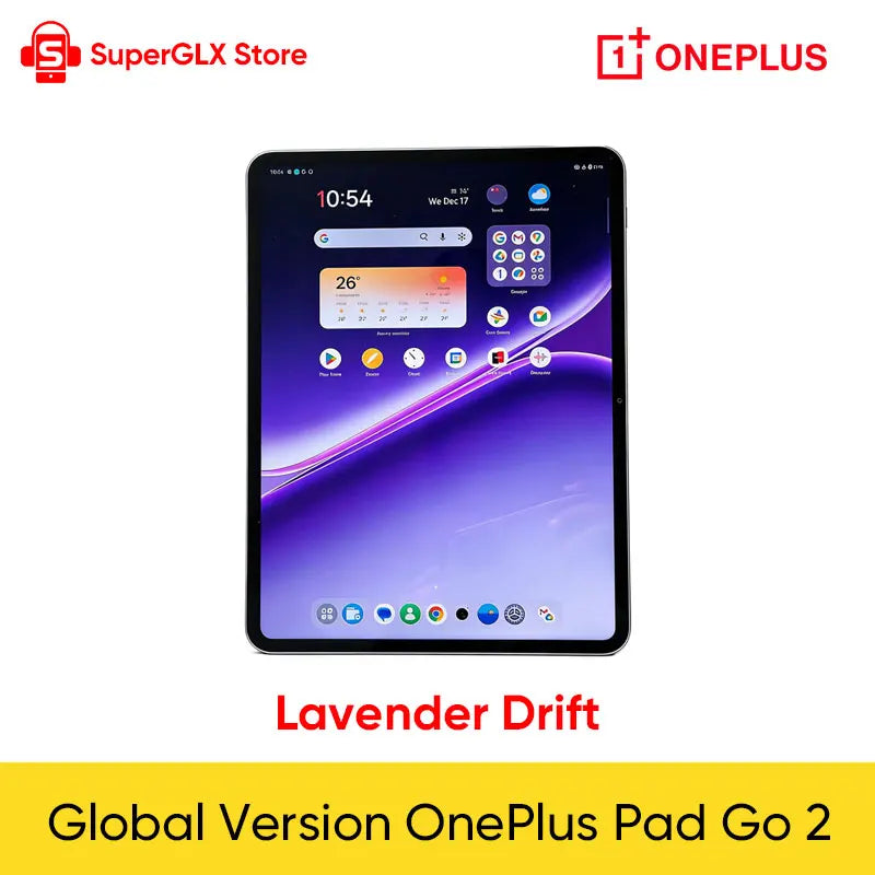 Global Version OnePlus Pad Go 2 Tablet MediaTek Dimensity 7300-Ultra 12.1" 120Hz LCD Display 10050mAh Battery 33W SUPERVOOC