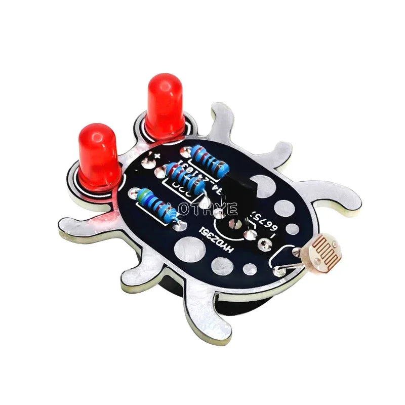 DlY Electronic Weevil Eye Kit Photosensitivity LED Light Soldering Assembly Welding Practice Experiment For Beginner Learn Gift