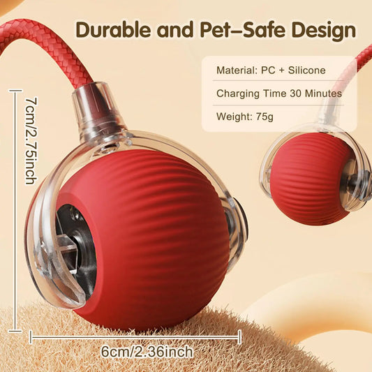This Interactive Spherical Toy for Cats Features an Automatically Rotating Tail Ball Design and Is Rechargeable Electric Pet Toy by PDG ibma