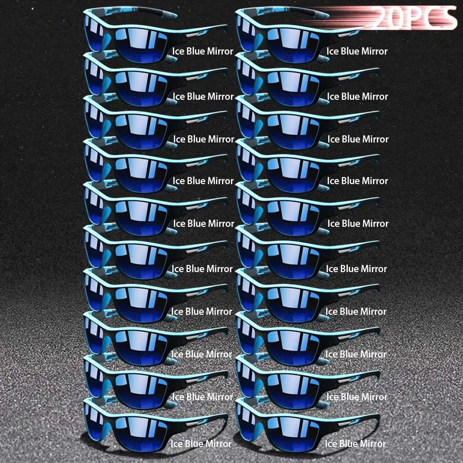 20 PCS Fashion Vintage Fishing Cycling Sports Sunglasses Men Women Running Mountaineering Sport Man Sun Glasses UV400 Eyewear