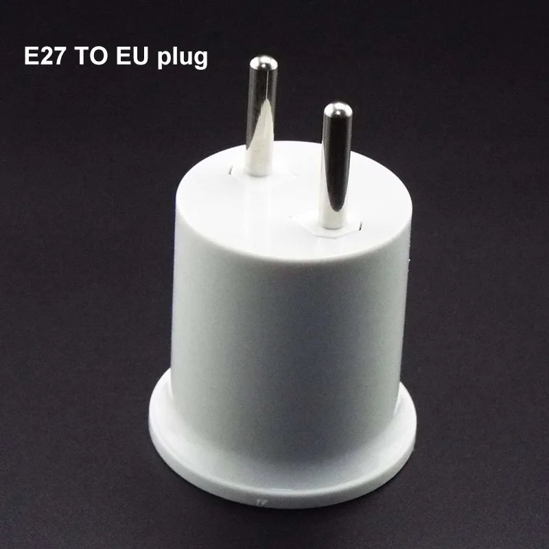 EU plug E27 Lamp led bulbs Base To EU US Plug power Socket Lamp Holder Converter Adapter for Light Bulb Lamp